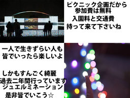 12.13日曜・読売ランドジュエルミネーション皆で行こうよ・ピクニック企画だから無料皆で...