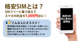 格安SIMに乗り換えてスマホの料金を1,000円台に！