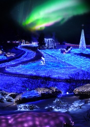 京都イルミエール2013【京都最大】イルミネーションと雪、オーロラが見れる!