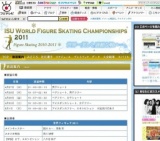 フジテレビ「世界フィギュアスケート選手権2011」女子ショート放送
