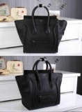 CELINE セリーヌ レディースハンドバッグ ブラックトートバッグカーフスキン 本革レザー LUGGAG...
