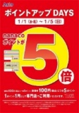 １月１日（水・祝）～５日（日） ナナコポイント５倍！