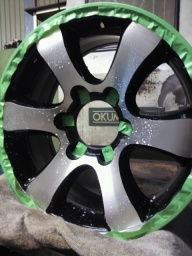 17インチアルミ インセット加工 プラド純正アルミホイール インセット加工