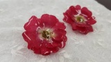 都内！残席３③初めてさんOK！本物お花のピアスorイヤリング作り《ミニバラ編》
