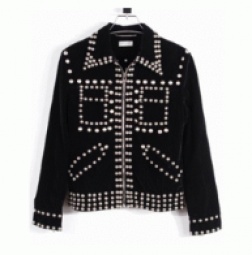 秋冬人気定番低価SAINT LAURENT サンローラン メンズ ジャケット アウター コート アルミのスタ...