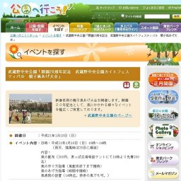 開園20周年記念 武蔵野中央公園カイトフェスティバル 親子凧あげ大会