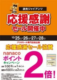 ナナコポイント「２倍」キャンペーン