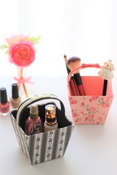 カルトナージュ１Dayレッスン　～リボンつきバスケット～