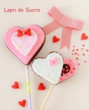 バレンタインお菓子教室　ハートのクッキーポップス