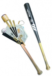 バットの解体実演！　バットで箸を作る。