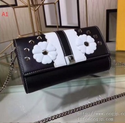 2017春夏 新作 FENDI KANI MINI ショルダーバッグ 人気 フェンディ バッグ レディース ブラック...