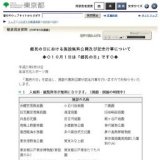 都民の日における施設無料公開及び記念行事について｜東京都