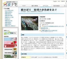 鯉のぼり 秘境大歩危峡を泳ぐ