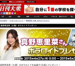 真野恵里菜ポラロイドプレゼント