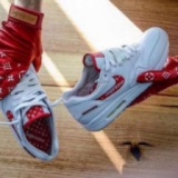 18SS シュプリーム SUPREME x Louis Vuitton x Nike Air Max 1 Custom メンズ スニーカー 赤*白...