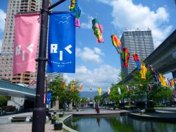 第17回六甲アイランド手染めコイノボリ大展示