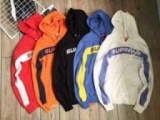 17SS シュプリーム Supreme Full Stripe Hooded Sweatshirt ストライプ スウェットシャツ メン...
