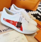SUPREME ルイヴィトン×シュプリーム スニーカー コピー LOUIS VUITTON レザー ホワイト メンズ