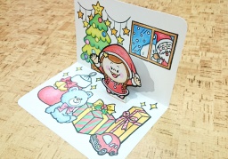 飛び出すしかけと楽しいぬりえで作るクリスマスカード★ワークショップ