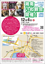 2016年12月04日 第310回 湘南いぬ親会(36回)開催のご案内