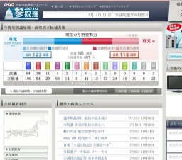 参院選 2010（第22回参議院議員選挙）投開票