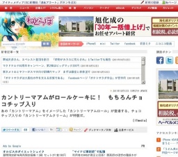 カントリーマアムがロールケーキに！ もちろんチョコチップ入り