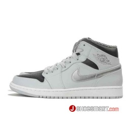ナイキ エアジョーダン 1 ミッド 554724-032 NIKE AIR JORDAN 1 MID Pure Platinum/Metallic Si...