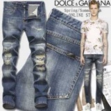 超目玉 2016春夏 Dolce&Gabbana ドルチェ＆ガッバーナ ダメージデニム ユーズド加工 細身効果