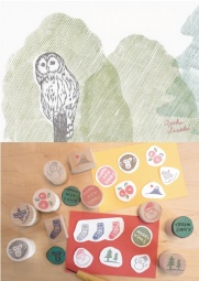 岩崎彩香 ゴム版画展 & 「こっぱでスタンプつくり」ワークショップ