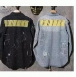 カジュアル感が満載 OFF-WHITEジャケットメンズファッション　シンプルで美しいオフホワイ　ジ...