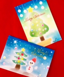パステリア書　クリスマスカードを描こう！