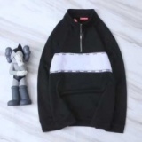 SUPREME シュプリーム パーカ コピー ボーダー ロゴ入りストライプ スウェット ピンク ブラック...