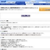 「保険deMILE」自動車保険成約ボーナス100マイルキャンペ−ン