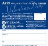 ２月１日（土）～１４日（金） バレンタインプレゼント２０１４