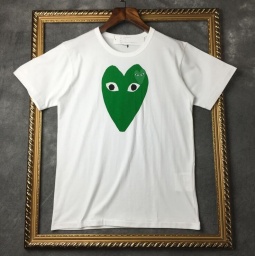 緑ブランドロゴプリントCOMME des GARCONS コムデギャルソン ホワイトTシャツコピー半袖_品質保証