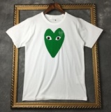緑ブランドロゴプリントCOMME des GARCONS コムデギャルソン ホワイトTシャツコピー半袖_品質保証