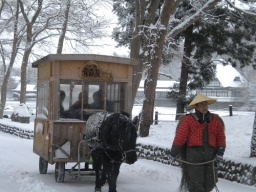 雪見こたつ馬車~冬の青森を車窓から~