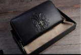 クロムハーツ 財布 芸能人愛用されたCHROME HEARTS 長財布 メンズブラック本革ウォレット_品質保証