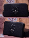 ハイクォリティCHROME HEARTS クロムハーツ 財布 メンズ本革ブラックレザーウォレット_品質保証