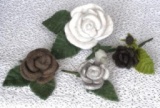 猫毛フェルト月例川崎ワークショップ　1月「猫毛薔薇」