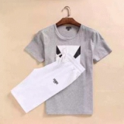  FENDI フェンディ 半袖Tシャツ 上下セット 4色可選