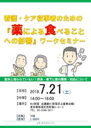 看護・ケア従事者のための『薬による食べることへの影響』ワークセミナー