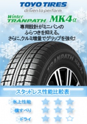 ミニバン専用 スタッドレスタイヤ トランパスMK4