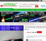 Ultra Powerful Burning Laser Pointer Blue 10000mw Class IV 445nm