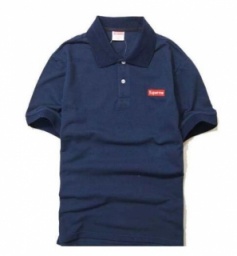 15春夏 SUPREME シュプリーム 格安 ポロシャツ ネイビー ブラック 半袖ポロシャツ ボックスロゴ...