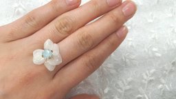 ５月限定☆あじさい：初めての本物お花のリング作り