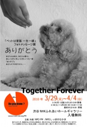 「ぺットは家族一生一緒」フォトメッセージ展ありがとう