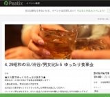 4.29昭和の日/渋谷/男女比5:5 出会い＋友達作り＋おいしい食事＋お酒...and more!