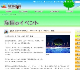 【真夏の夜の光の祭典】 サマーナイトプレゼンツ 開催