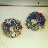 密林東京の生花やドライフラワーで作るクリスマスリースワークショップ☆